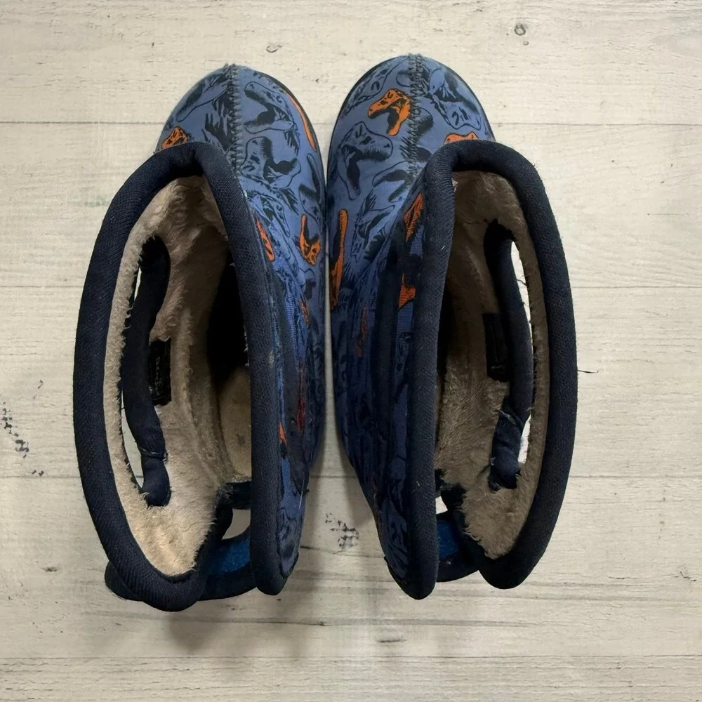BOGS baby boys blue‎ orange dinosaur boots little kids size 9